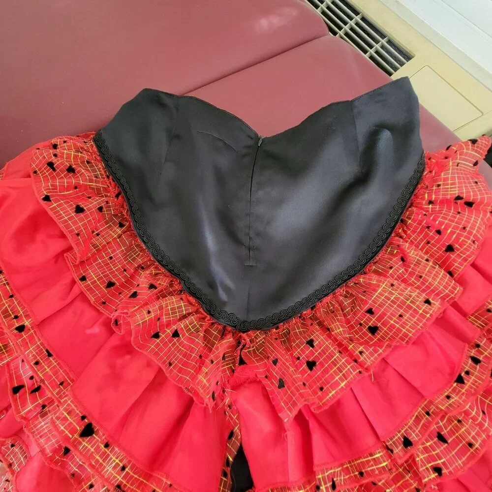 Four Dresses in One. Handmade Unique Black and Red Satiny Dress Size MD-LG - Picture 11 of 16